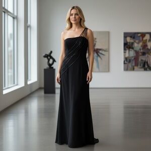 Vintage Gilar 90's Elegant Black Evening Gown